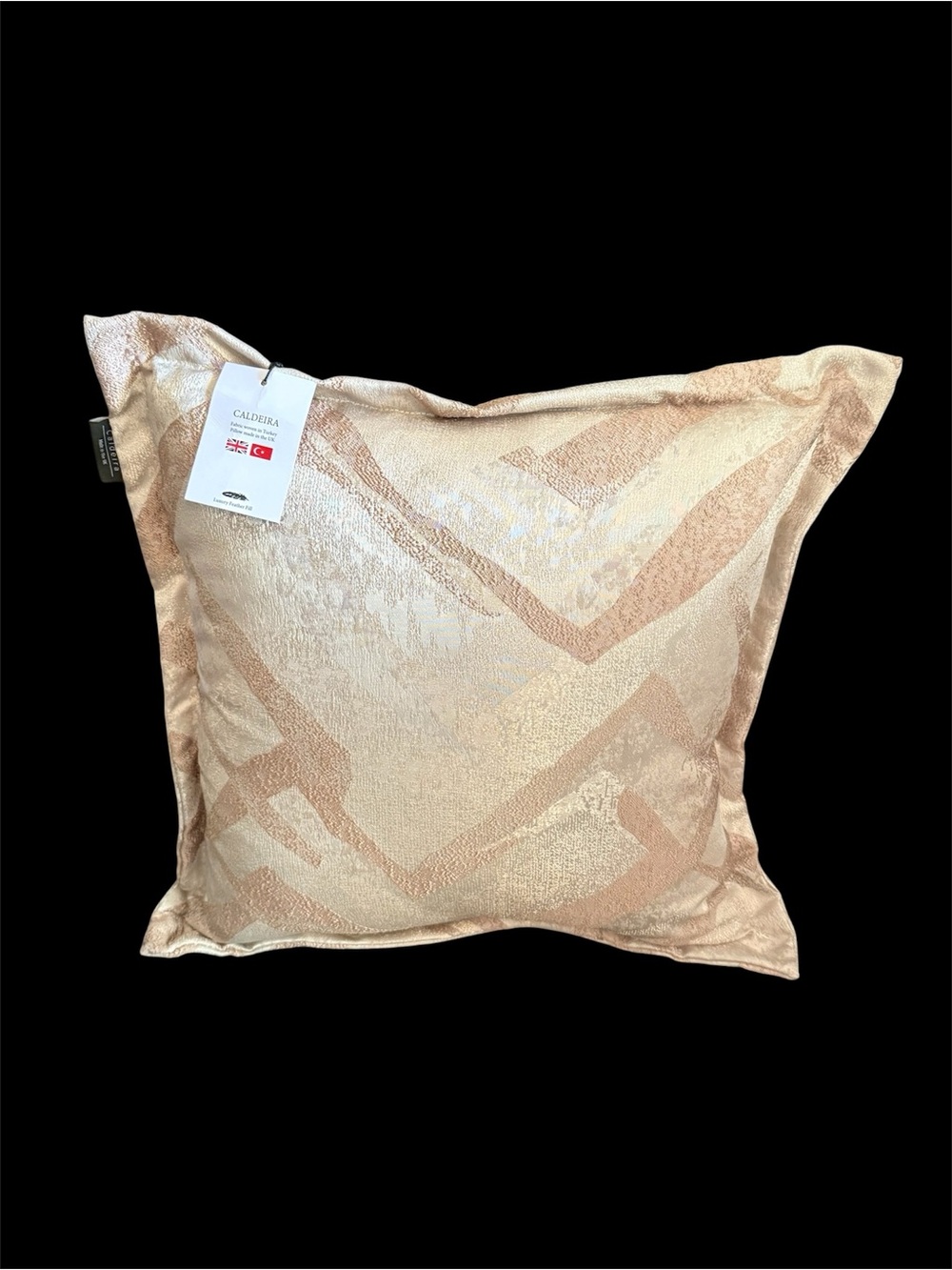 Caldeira Champagne Taupe Fine Short Feathers Decorative Throw Pillow Zippered